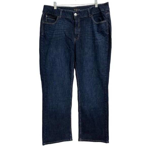 Riders by Lee Women's Straight Leg Jeans Sz 18P Blue Mid-Rise Casual Streetwear - Picture 1 of 14